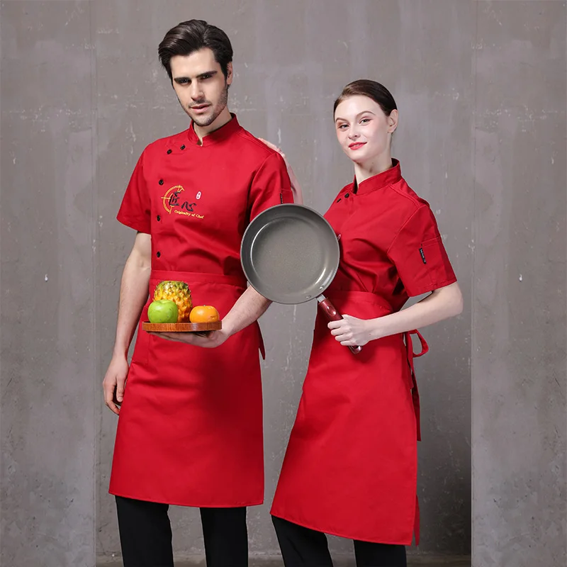 Short Sleeve Restaurant Chef Kitchen Work Uniforms Double Breasted Sushi Bakery Cafe Waiter Catering Food Service Jackets Aprons
Short Sleeve Restaurant Chef Kitchen Work Uniforms Double Breasted Sushi Bakery Cafe Waiter Catering Food Service Jackets Aprons