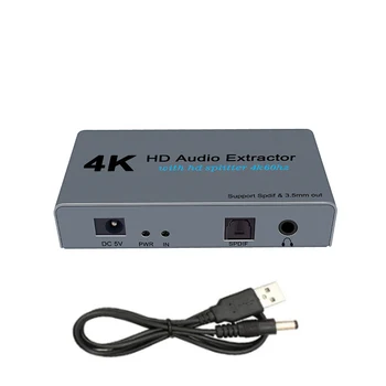 HDMI to HDMI o Extractor 4K 60Hz HDMI to Optical Spdif Toslink 3.5mm Stereo o Converter Adapter with DC Cable
HDMI to HDMI o Extractor 4K 60Hz HDMI to Optical Spdif Toslink 3.5mm Stereo o Converter Adapter with DC Cable