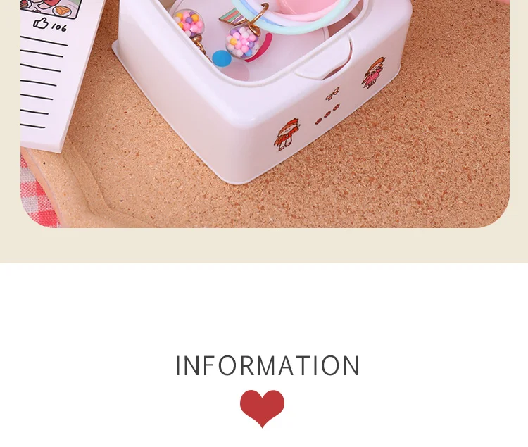 Kawaii Cute Button Desktop Storage Box – Kawaii Merchandise