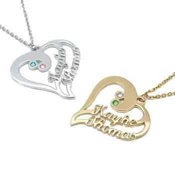 Personalized 2 Names Necklace with 2 Birthstones,Double Heart Shape Pendant Necklaces For Couple,Valentines Gift for Her Women
Personalized 2 Names Necklace with 2 Birthstones,Double Heart Shape Pendant Necklaces For Couple,Valentines Gift for Her Women