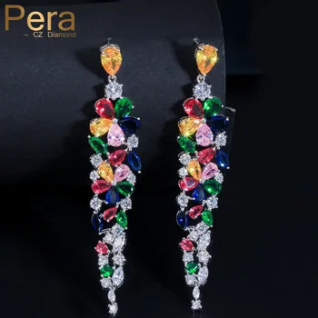 Pera Luxury Big Marquise Shape Dangle Long Colorful Cubic Zirconia Drop Earring For Women Wedding Party Jewelry Accessories E155 
Pera Luxury Big Marquise Shape Dangle Long Colorful Cubic Zirconia Drop Earring For Women Wedding Party Jewelry Accessories E155