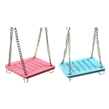 2 Pcs Hamster Toys Swing Hanging Gadget Wooden Cage Accessories Supplies Amuse Mouse, Blue & Pink
2 Pcs Hamster Toys Swing Hanging Gadget Wooden Cage Accessories Supplies Amuse Mouse, Blue & Pink