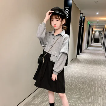 4 To 16 Years Kids and Teenage Girls Patchwork Dress 2020 Autumn New Fashion Pocket Dresses Children Cotton Casual Dress, #9199 
4 To 16 Years Kids and Teenage Girls Patchwork Dress 2020 Autumn New Fashion Pocket Dresses Children Cotton Casual Dress, #9199