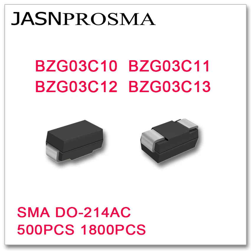 JASNPROSMA 500 шт 1800 SMA BZG03C10 BZG03C11 BZG03C12 BZG03C13 DO-214AC высокое качество BZG03C | Электроника