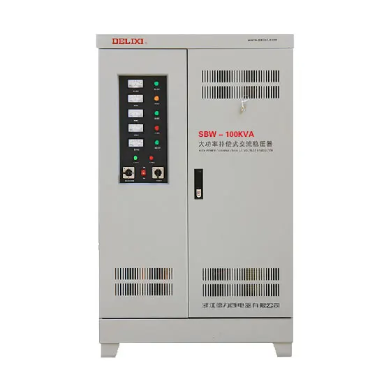 DELIXI SBW-100KVA 100KW High Power Compensation Three Phase Voltage Stabilizer 100000VA compensated power regulator in/out 380V
DELIXI SBW-100KVA 100KW High Power Compensation Three Phase Voltage Stabilizer 100000VA compensated power regulator in/out 380V