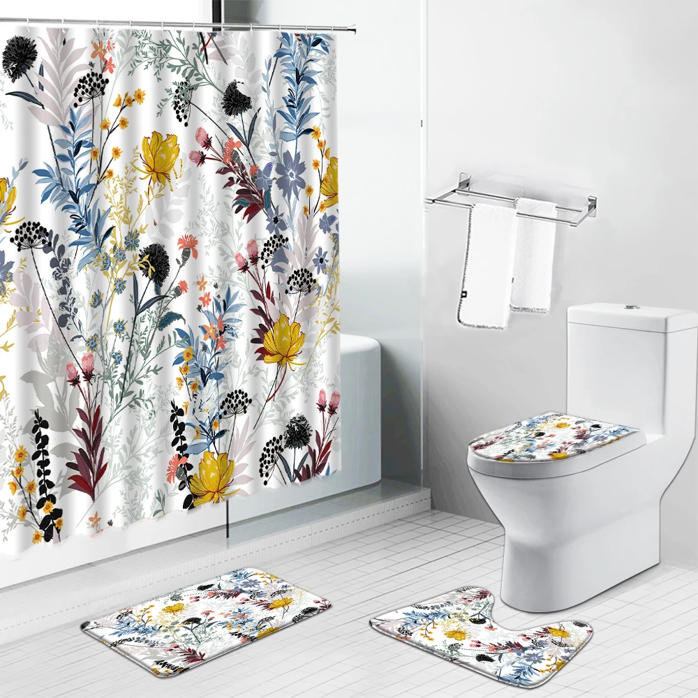 Flowers Scenery Shower Curtain Non-Slip Rug Toilet Lid Cover Bath Mat Floral Plant Butterfly Zen Stone Bathroom Curtains Carpet
Flowers Scenery Shower Curtain Non-Slip Rug Toilet Lid Cover Bath Mat Floral Plant Butterfly Zen Stone Bathroom Curtains Carpet