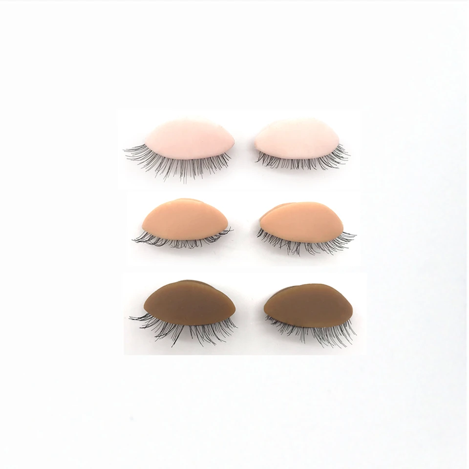 3 Colors Replaceable Eyelids Use for False Eyelash Extension Makeup Model Training Silicone Heads
3 Colors Replaceable Eyelids Use for False Eyelash Extension Makeup Model Training Silicone Heads