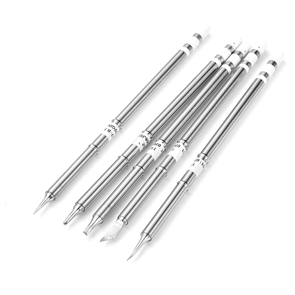JCD 5Pcs Universal T12 Soldering Iron Tips Lead-free Heating Core T12-ILS T12-K Welding Station Tips Head Solder Welding Tools
JCD 5Pcs Universal T12 Soldering Iron Tips Lead-free Heating Core T12-ILS T12-K Welding Station Tips Head Solder Welding Tools