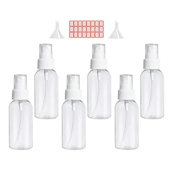 6pcs 50ml Transparent Empty Spray Bottles Portable Mini Refillable Cosmetic Containers with Funnels+Sticker
6pcs 50ml Transparent Empty Spray Bottles Portable Mini Refillable Cosmetic Containers with Funnels+Sticker