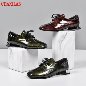 CDAXIALN new to pumps shoes women's genuine cow patent leather lace-up square toe shoes in spring summer adies casual shoes
CDAXIALN new to pumps shoes women's genuine cow patent leather lace-up square toe shoes in spring summer adies casual shoes
