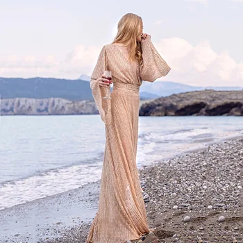 Summer Beach Dress For Women 2019 Bath Suits Cape Swimsuit Cover-Ups Sexy Hot Neck Long Sleeve Backless Perspective Sequins
Summer Beach Dress For Women 2019 Bath Suits Cape Swimsuit Cover-Ups Sexy Hot Neck Long Sleeve Backless Perspective Sequins