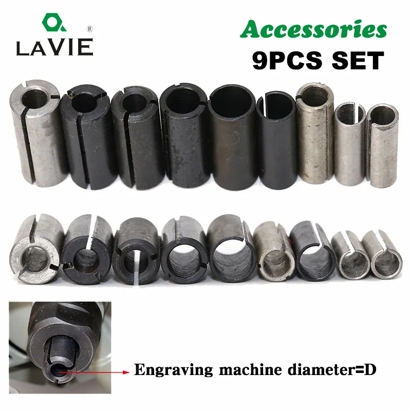 LA VIE 9pcs High Precision Adapter Collet CNC Router Bit Tool Adapters Milling Cutter Holder 6mm 6.35mm 8mm 10mm 12mm 12.7mm
LA VIE 9pcs High Precision Adapter Collet CNC Router Bit Tool Adapters Milling Cutter Holder 6mm 6.35mm 8mm 10mm 12mm 12.7mm