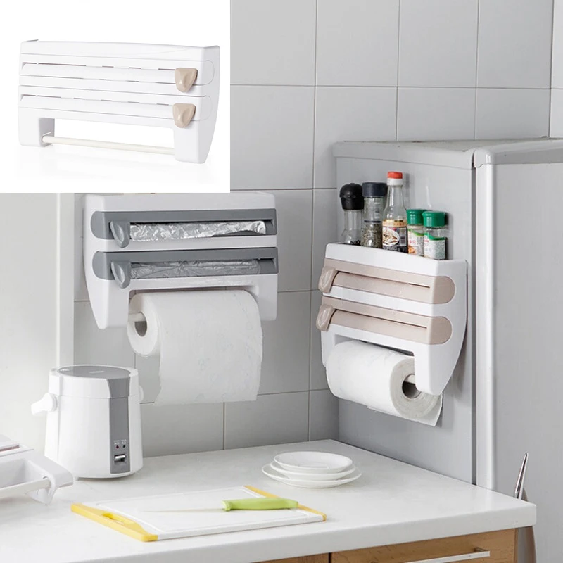 ABS multi-function paper towel towel rack kitchen with cutting plastic wrap storage rack
ABS multi-function paper towel towel rack kitchen with cutting plastic wrap storage rack