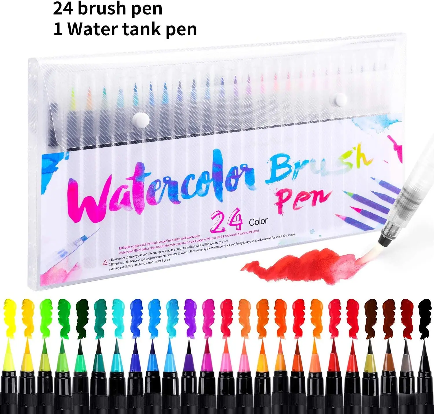 20/24/48 Color Watercolor Markers for Drawing Felt-Tip Pens Set for Children Water Coloring Brush Pen for Lettering Art Supplies
20/24/48 Color Watercolor Markers for Drawing Felt-Tip Pens Set for Children Water Coloring Brush Pen for Lettering Art Supplies