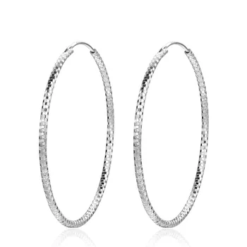 Trendy Dazzling 43mm Carved S925 Sterling Silver Circle Hoop Piercing Earrings for Women Female Fashion Upscale Wedding Jewelry
Trendy Dazzling 43mm Carved S925 Sterling Silver Circle Hoop Piercing Earrings for Women Female Fashion Upscale Wedding Jewelry