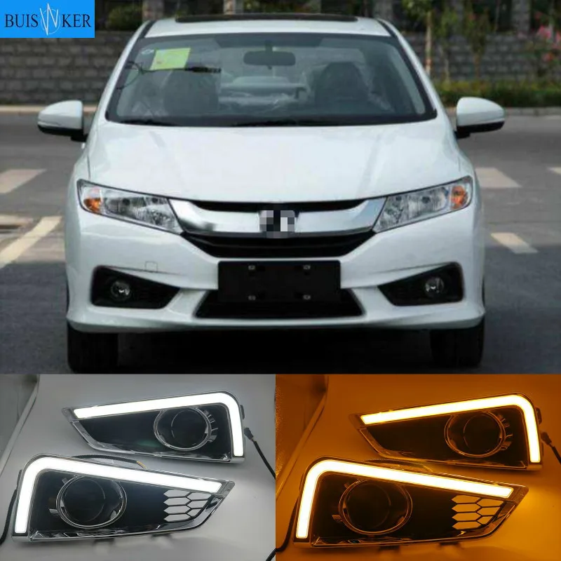 2 шт., Автомобильные светодиодные дневные ходовые огни для Honda City 2015 2016 с желтой функцией поворота
2 шт., Автомобильные светодиодные дневные ходовые огни для Honda City 2015 2016 с желтой функцией поворота
