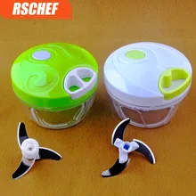 500ml multifunction alta rápida chopper cortador de alho vegetal frutas torção shredder manual moedor de carne slicers acessórios(China)