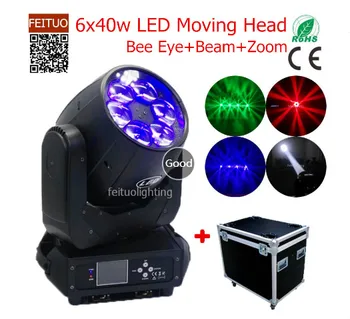 2 in 1 fly case 6x40W RGBW 4IN1 Bees Eyes LED Beam Zoom Wash Moving Head Light
2 in 1 fly case 6x40W RGBW 4IN1 Bees Eyes LED Beam Zoom Wash Moving Head Light