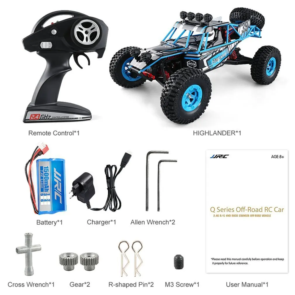 JJRC Q39 RC Car 1:12 Electric 2.4G 4WD 35KM/H highlander Short Course Monster Truck Rock Crawler Off Road RC Automobile Toys
JJRC Q39 RC Car 1:12 Electric 2.4G 4WD 35KM/H highlander Short Course Monster Truck Rock Crawler Off Road RC Automobile Toys