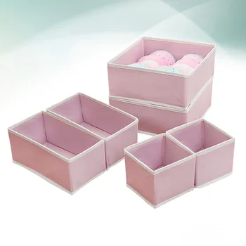 1 Set/6pcs Multifunctional Underwear Storage Box Cloth Made Underskirt Bra Storage Case Desktop Storage Box for Women (Pink)
1 Set/6pcs Multifunctional Underwear Storage Box Cloth Made Underskirt Bra Storage Case Desktop Storage Box for Women (Pink)