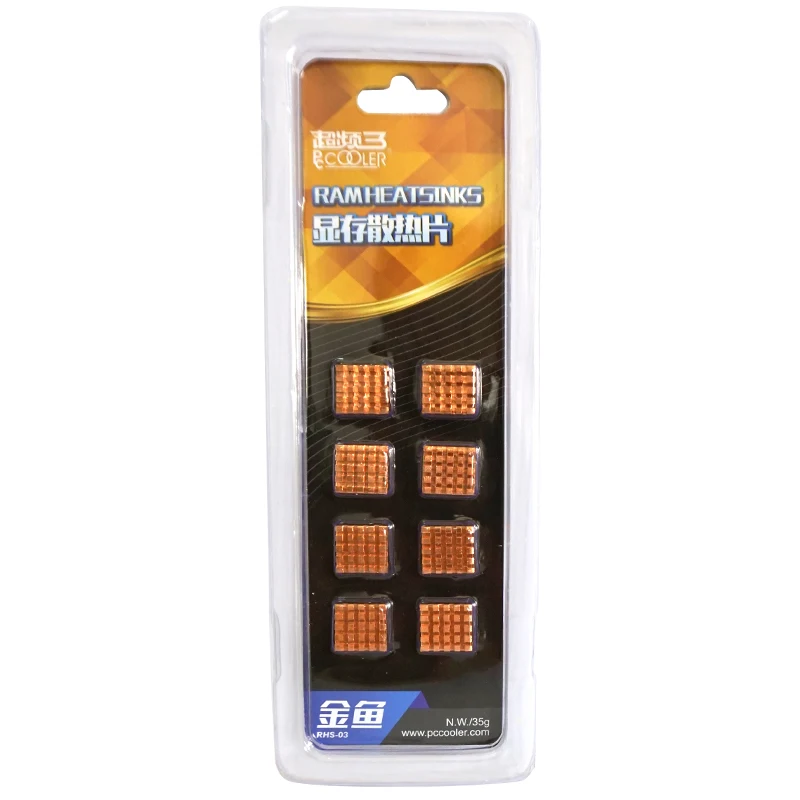 Pccooler Copper Heat Sink for RAM and Graphics Card 8pcs Strong Adhesive Versatile
Pccooler Copper Heat Sink for RAM and Graphics Card 8pcs Strong Adhesive Versatile