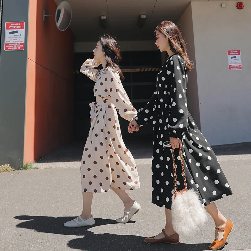 Polka Dot Dress Women Dress over-the-Knee 2020 Spring Clothing New Style Korean-style Chiffon Fairy French Retro CHIC Gentle
Polka Dot Dress Women Dress over-the-Knee 2020 Spring Clothing New Style Korean-style Chiffon Fairy French Retro CHIC Gentle