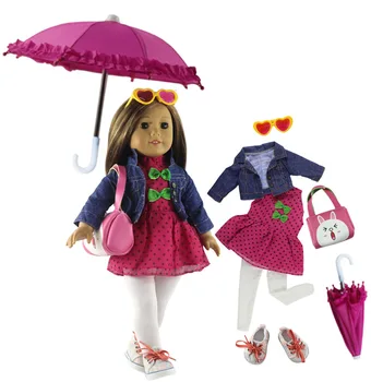 New 18 inch Doll Clothes Outfit Clothes+Glasses+Shoes+Bag for 18 inch American Doll Many Style for Choice A22
New 18 inch Doll Clothes Outfit Clothes+Glasses+Shoes+Bag for 18 inch American Doll Many Style for Choice A22