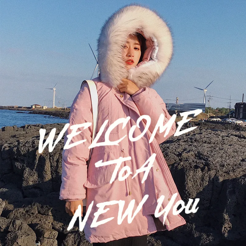 2018 Winter New Style Korean-style Hooded Large Fur Collar Mid-length down Feather Cotton-padded Clothes Women's BF Loose-Fit do
2018 Winter New Style Korean-style Hooded Large Fur Collar Mid-length down Feather Cotton-padded Clothes Women's BF Loose-Fit do