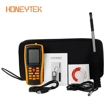 LCD Digital Hot Air Anemometer Wind Speed Temperature Tester USB Interface 0~30ms Anemometer Wind Sensor Measuring Instrumen
LCD Digital Hot Air Anemometer Wind Speed Temperature Tester USB Interface 0~30ms Anemometer Wind Sensor Measuring Instrumen
