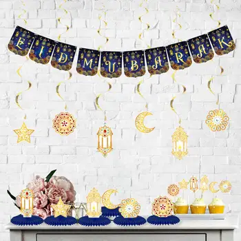 FENGRISE Happy EID Decorative Paper Banner Islamic Muslim Party Decor Eid Mubarak Ramadan Decorations For Home Eid al-fitr
FENGRISE Happy EID Decorative Paper Banner Islamic Muslim Party Decor Eid Mubarak Ramadan Decorations For Home Eid al-fitr