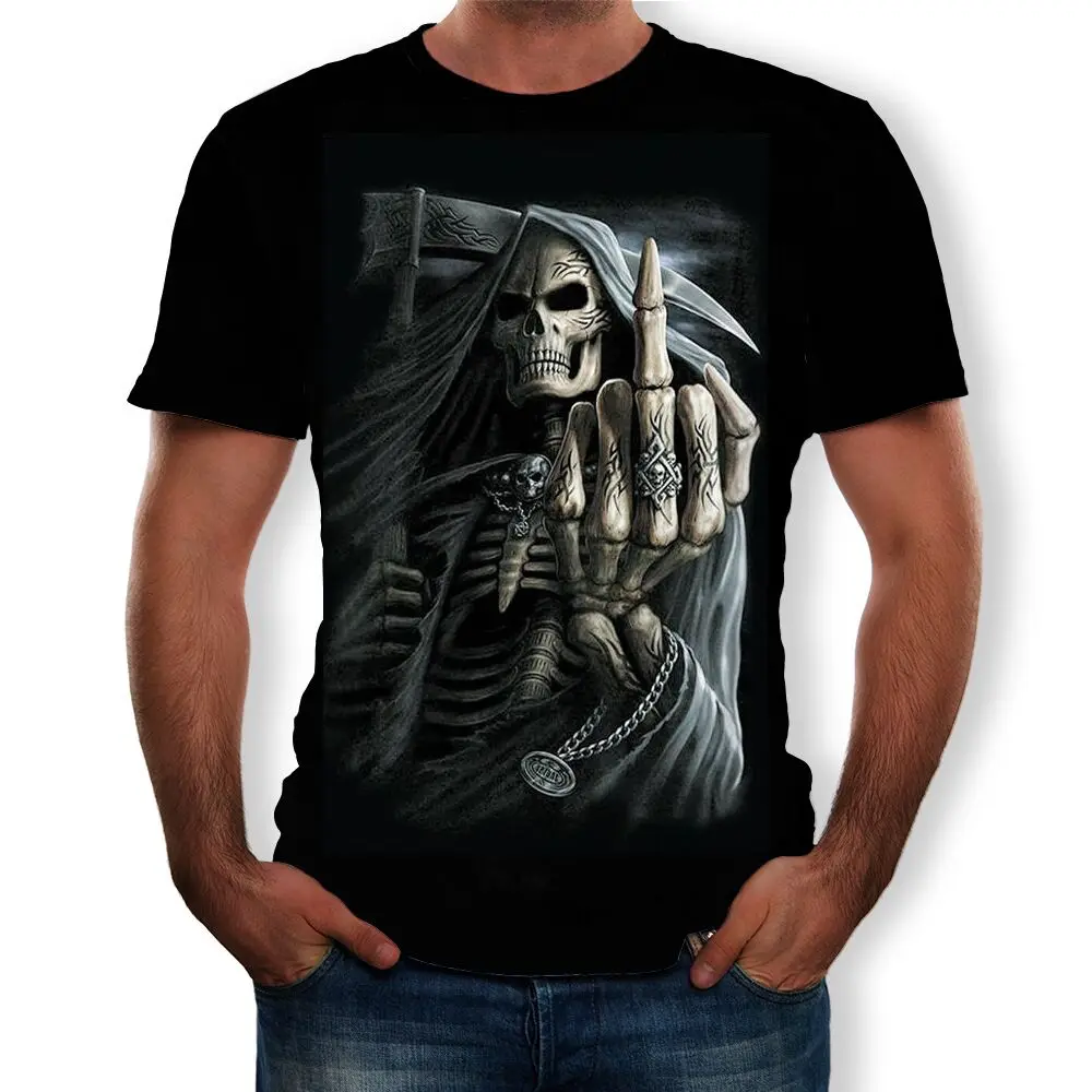 New Mens Skull T shirts Brand punk style finger skull 3Dt- shirts Men Tops Hip hop 3d print skull punisher T-shirt dropshipping 
New Mens Skull T shirts Brand punk style finger skull 3Dt- shirts Men Tops Hip hop 3d print skull punisher T-shirt dropshipping