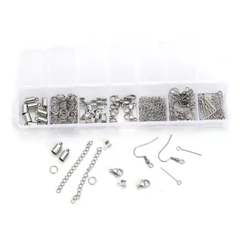 DoreenBeads 1 Box Stainless Steel Jewelry Making Findings Set Open Jump Rings Mixed Extender Chain Earrings Necklace DIY Kit
DoreenBeads 1 Box Stainless Steel Jewelry Making Findings Set Open Jump Rings Mixed Extender Chain Earrings Necklace DIY Kit