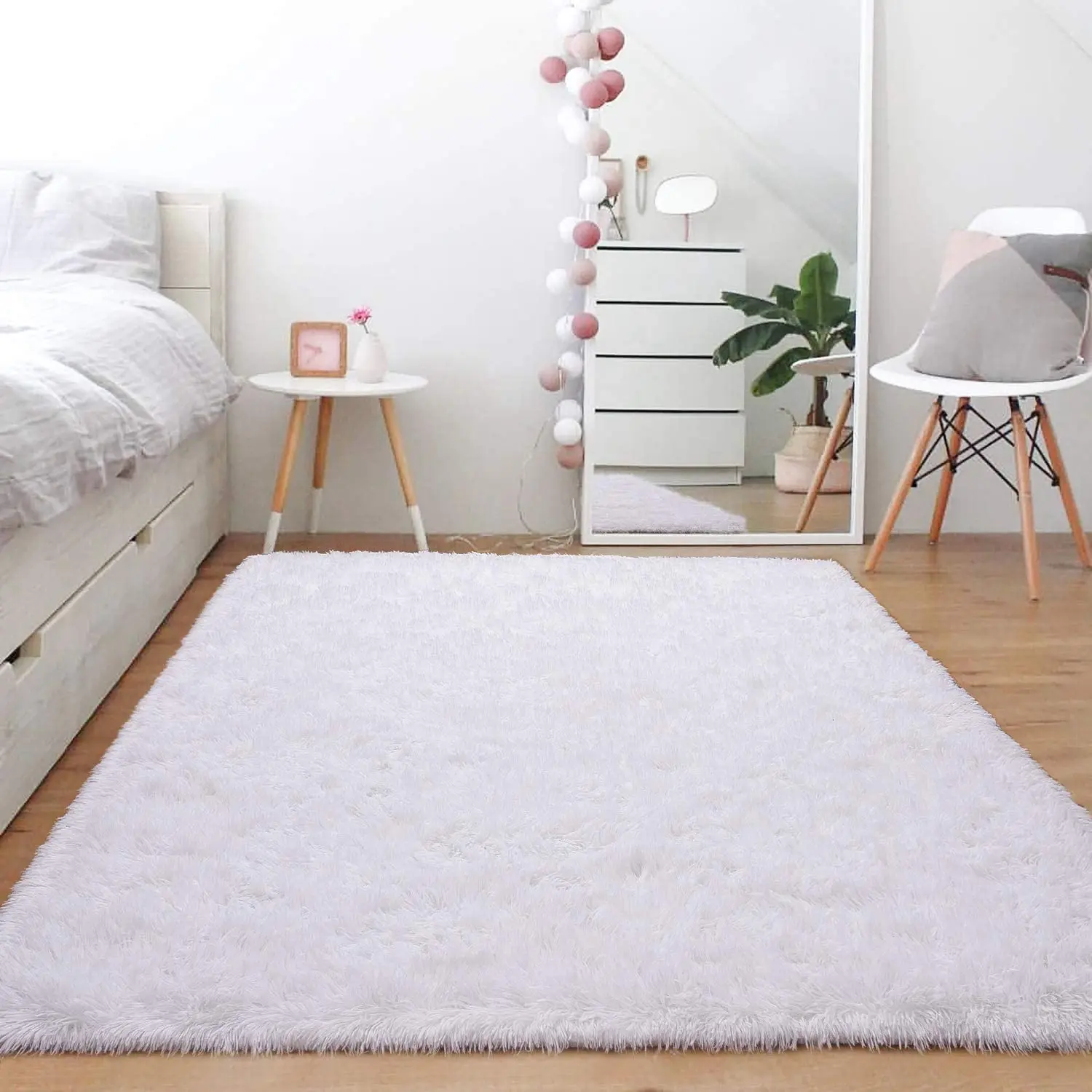 

Luxury Fluffy Area Rugs Furry Carpet for Bedroom Fluffy Soft Kids Room Rug Baby Nursery Decor Carpet Home Living Room Carpet