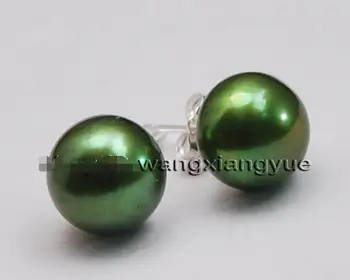 Big 11-12mm Green Akoya Pearl Silver Stud Earrings,AAA+
Big 11-12mm Green Akoya Pearl Silver Stud Earrings,AAA+