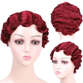 XUANGUANG Short Wavy Wig Red Synthetic Wigs for Black Women African American Fake Hair Heat Resistant
XUANGUANG Short Wavy Wig Red Synthetic Wigs for Black Women African American Fake Hair Heat Resistant