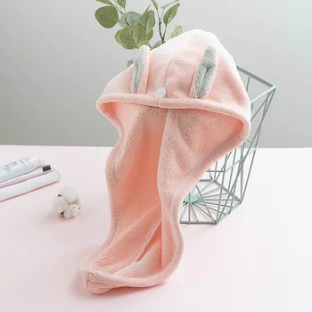 Cute Cartoon Rabbit Ears Shower Cap Dry Hair Cap Absorbent Quick-drying Turban Solid Hair Towel Soft Hooded Towel Home Textile
Cute Cartoon Rabbit Ears Shower Cap Dry Hair Cap Absorbent Quick-drying Turban Solid Hair Towel Soft Hooded Towel Home Textile