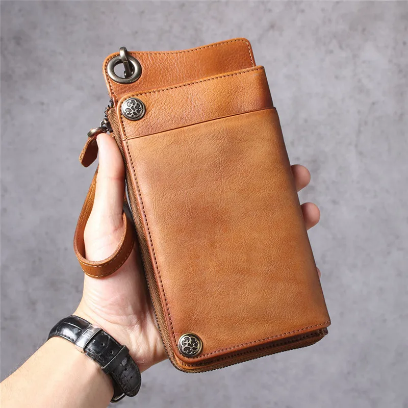 Simple retro unisex genuine leather long wallet multifunctional first layer cowhide card bag integrated bag daily casual clutch
Simple retro unisex genuine leather long wallet multifunctional first layer cowhide card bag integrated bag daily casual clutch