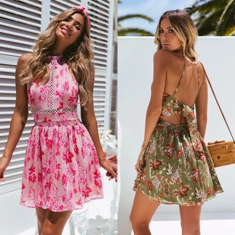 Zomer Kanten Jurken Vrouwen Backless Halter Bloemen Strand Jurk Chiffon Boho Mouwloos Hollow Out Mini Vestidos
Zomer Kanten Jurken Vrouwen Backless Halter Bloemen Strand Jurk Chiffon Boho Mouwloos Hollow Out Mini Vestidos