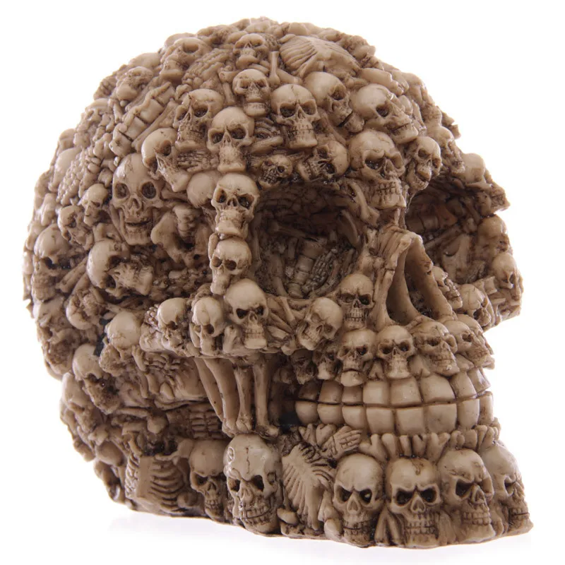 

Homosapie Skull Statue Figurine Human Shaped Skeleton Head Medical Demon Ghost Evil Multiple Samhain home decoration accessories