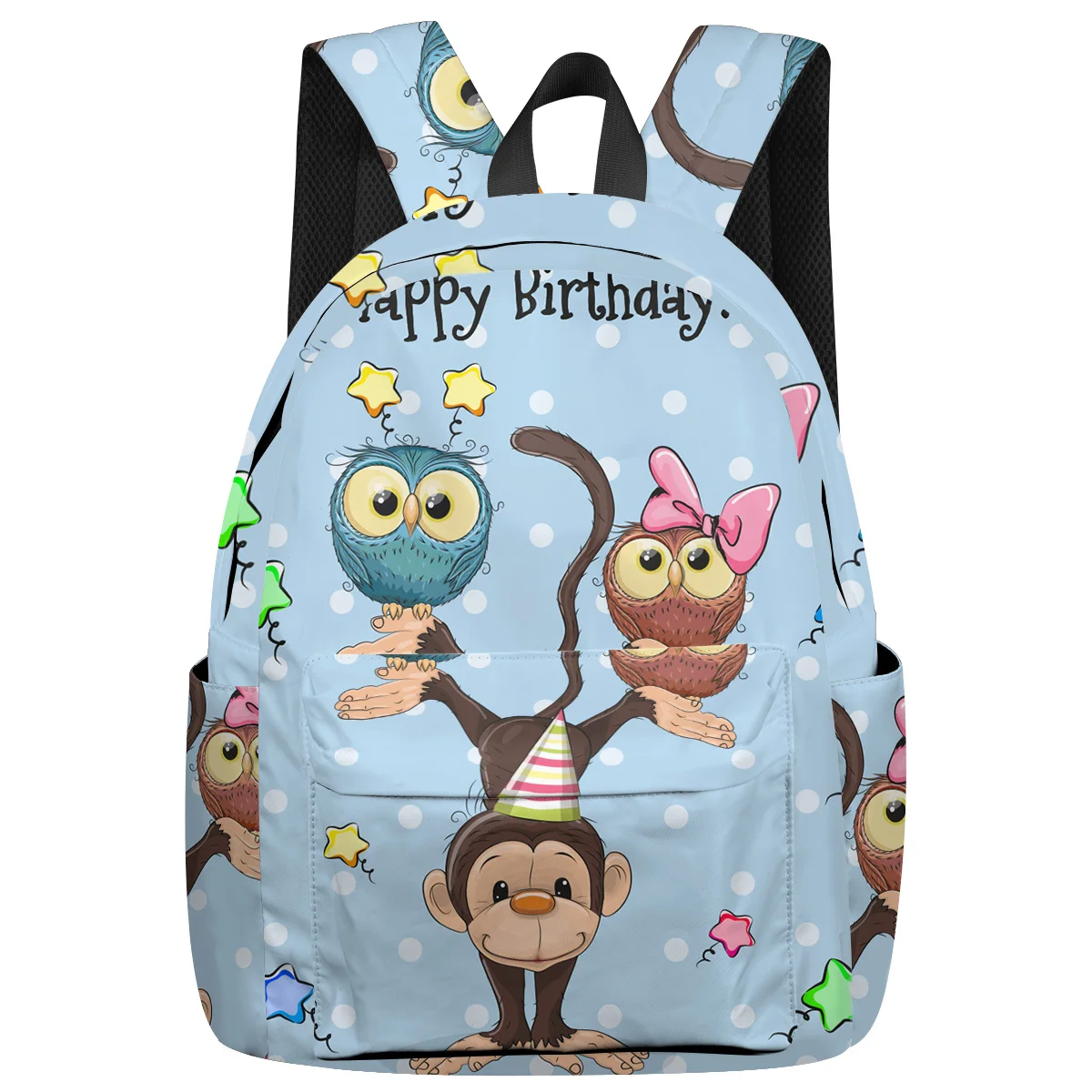 WHEREISART Cartoon Owl Monkey With Happy Birthday Backpacks Tactical Backpacks Notebook Backpack Scratch-Resistant The Lovers
WHEREISART Cartoon Owl Monkey With Happy Birthday Backpacks Tactical Backpacks Notebook Backpack Scratch-Resistant The Lovers