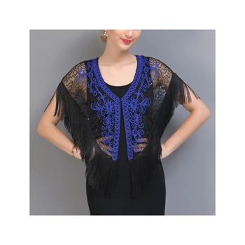Women Net Yarn Irregular Dense Tassel Hem Shawl Belly Dance Vintage Sequin Cape 83XF 
Women Net Yarn Irregular Dense Tassel Hem Shawl Belly Dance Vintage Sequin Cape 83XF