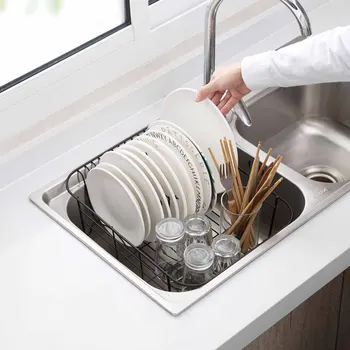 New Iron Kitchen Dish Drying Rack Tableware Drainer Storage Basket Shelf Plate Dish Rack Drain Basket Cabinet Sink Organizer
New Iron Kitchen Dish Drying Rack Tableware Drainer Storage Basket Shelf Plate Dish Rack Drain Basket Cabinet Sink Organizer