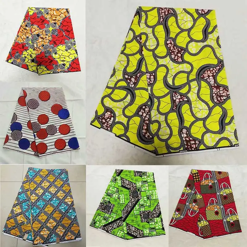 

Veritable Wax tissus Guaranteed Real Dutch Wax 6yard/lot 2019 100% Cotton tissus Wax High Quality African Fabric Print