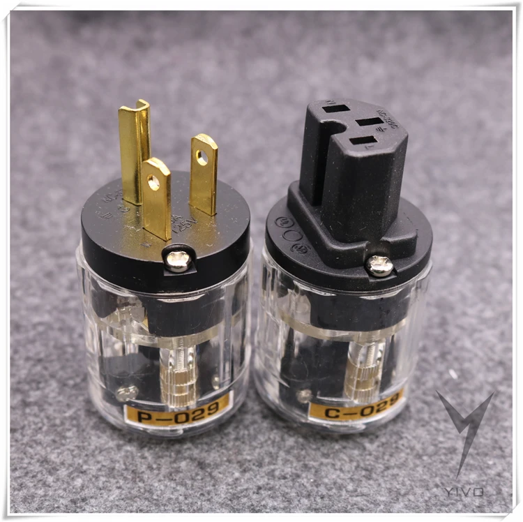 YIVO P-029 C-029 audio video power female schuko IEC male connectors US 01