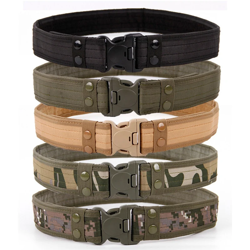 

Army Style Combat Belts Quick Release Tactical Belt Fashion Men Military Canvas Waistband Outdoor Hunting Hiking Tools 8 Colors