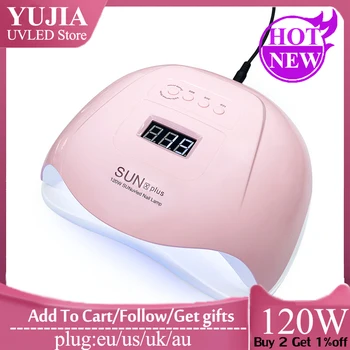 YUJIA SUNX Plus ICE Nail Lamp 120W UV LED Gel Nail Dryer Curing Manicure Pedicure Machine Auto Sensing Lamp For Nails free
YUJIA SUNX Plus ICE Nail Lamp 120W UV LED Gel Nail Dryer Curing Manicure Pedicure Machine Auto Sensing Lamp For Nails free