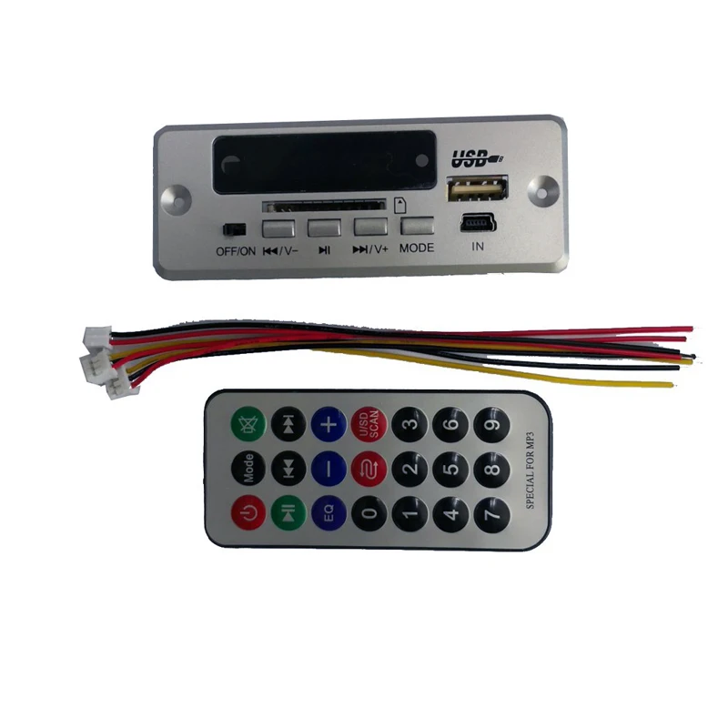 MP3 decoder board 5V power supply 2*3W car audio accessories MP3 module with call Bluetooth version 5.0
MP3 decoder board 5V power supply 2*3W car audio accessories MP3 module with call Bluetooth version 5.0
