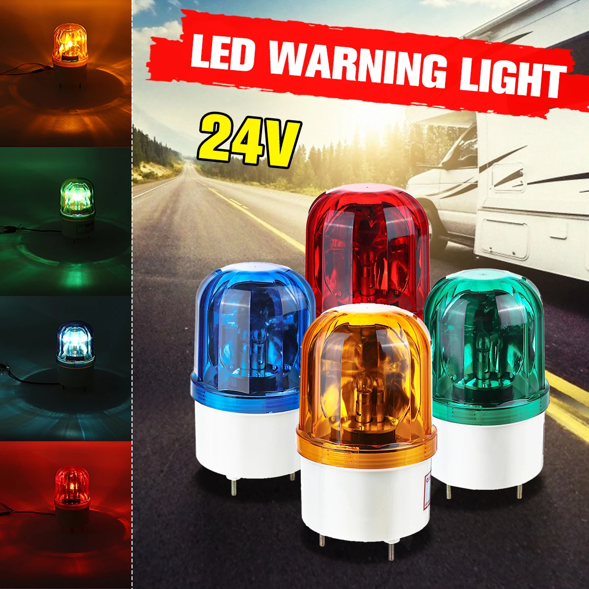 LTE-1101 LED Car Rotating Strobe Warning Light LED Flashing Beacon Emergency Light Waterproof Indicator Lamp with Screw Kit 24V
LTE-1101 LED Car Rotating Strobe Warning Light LED Flashing Beacon Emergency Light Waterproof Indicator Lamp with Screw Kit 24V