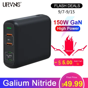 URVNS GaN USB-C Charger, 150W 4-Port Type-C Charging Station with Power Delivery, PD 100W Fast Adapter for MacBook Pro iPhone Xs
URVNS GaN USB-C Charger, 150W 4-Port Type-C Charging Station with Power Delivery, PD 100W Fast Adapter for MacBook Pro iPhone Xs