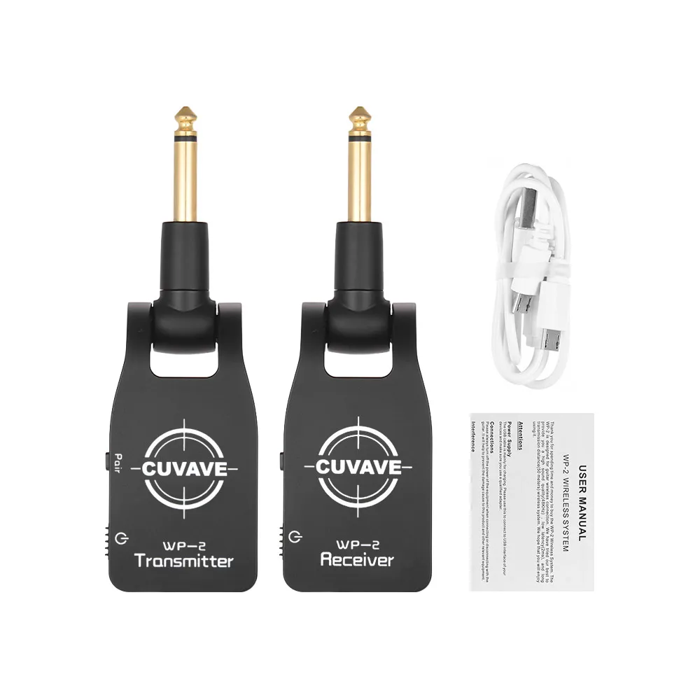 UHF Wireless Guitar System Transmitter & Receiver Built-in Rechargeable Lithium Battery 50M Transmission Range
UHF Wireless Guitar System Transmitter & Receiver Built-in Rechargeable Lithium Battery 50M Transmission Range